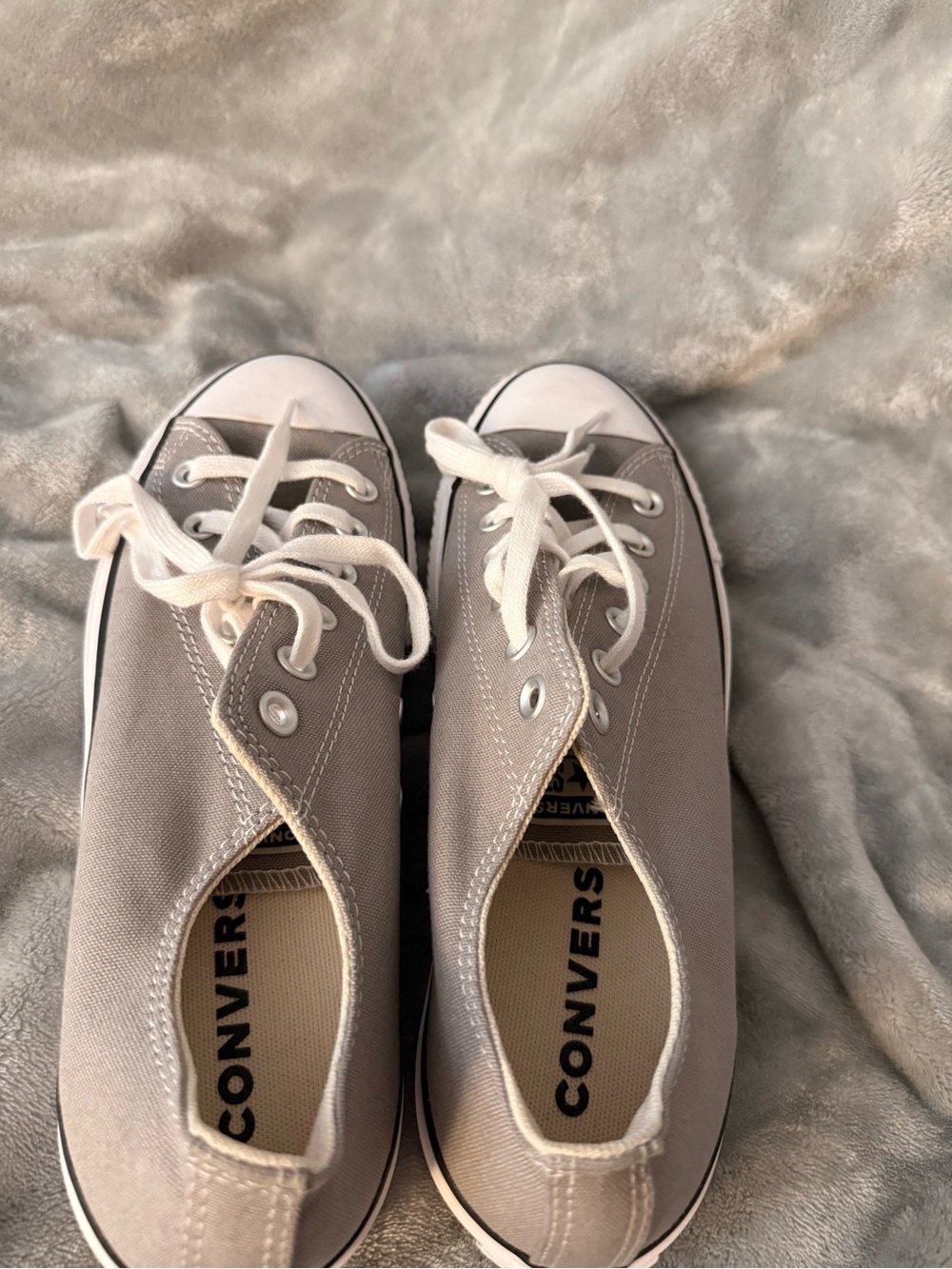 Converse All Star Low Top Sneakers - Gray & White - Picture 7 of 7